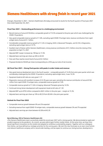 Thumbnail Siemens Healthineers Financial Statement 2021-q4