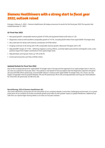 Thumbnail Siemens Healthineers Financial Statement 2022-q1