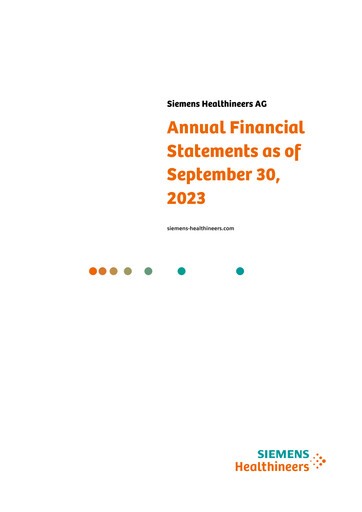 Thumbnail Siemens Healthineers Financial Statement 2023