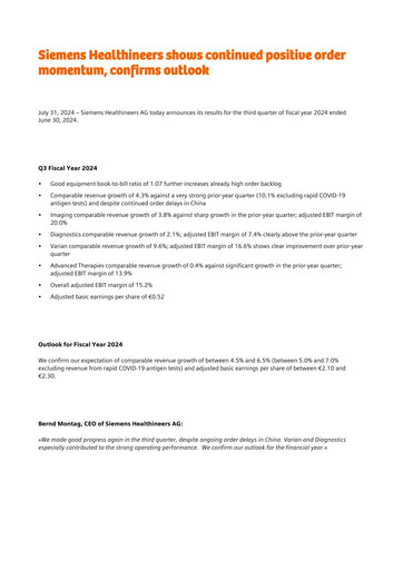 Thumbnail Siemens Healthineers Financial Statement 2024-q3