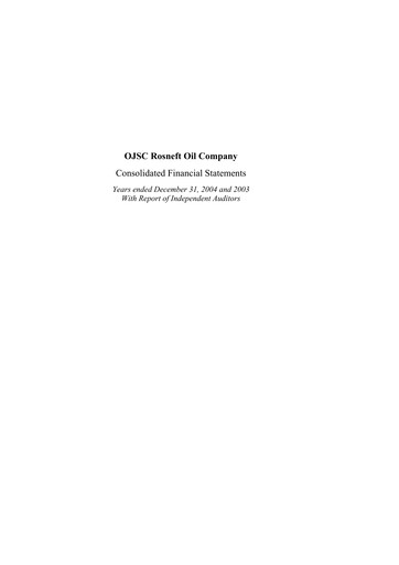 Thumbnail Rosneft Financial Statement 2004