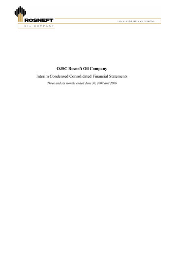 Thumbnail Rosneft Financial Statement 2007-h1