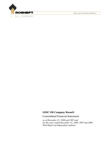 Thumbnail Rosneft Financial Statement 2008