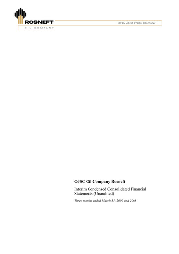Thumbnail Rosneft Financial Statement 2009-q1