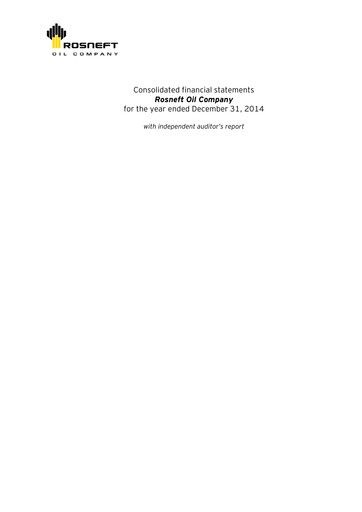 Thumbnail Rosneft Financial Statement 2014