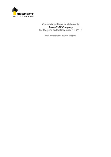 Thumbnail Rosneft Financial Statement 2015
