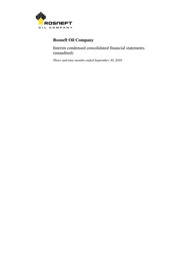 Thumbnail Rosneft Financial Statement 2016-9m