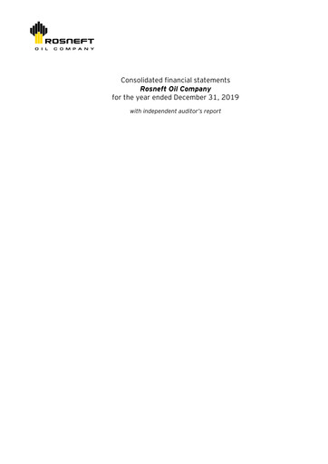 Thumbnail Rosneft Financial Statement 2019