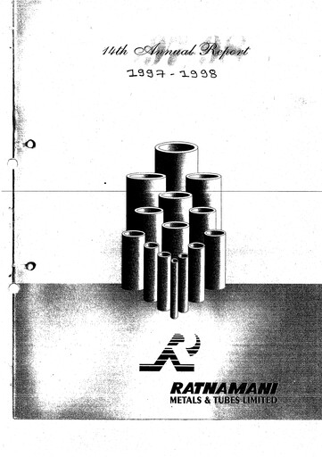 Thumbnail Ratnamani Metals & Tubes Annual Report 1997-1998