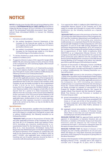 Thumbnail Ratnamani Metals & Tubes Annual Report 2018-2019