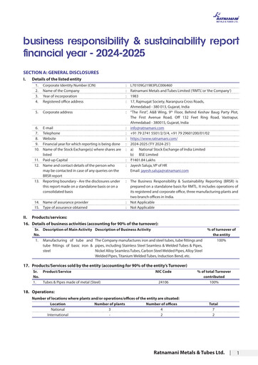 Vorschaubild Ratnamani Metals & Tubes ESG-Bericht 2024-2025
