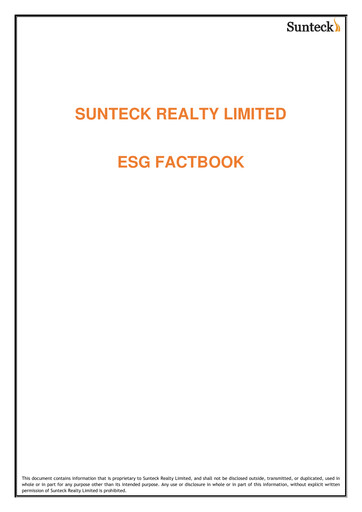 Thumbnail Sunteck Realty
 ESG Report 2022-2023