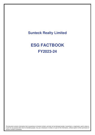Thumbnail Sunteck Realty
 ESG Report 2023-2024