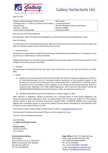 Vorschaubild Galaxy Surfactants
 Finanzbericht 2024-2025