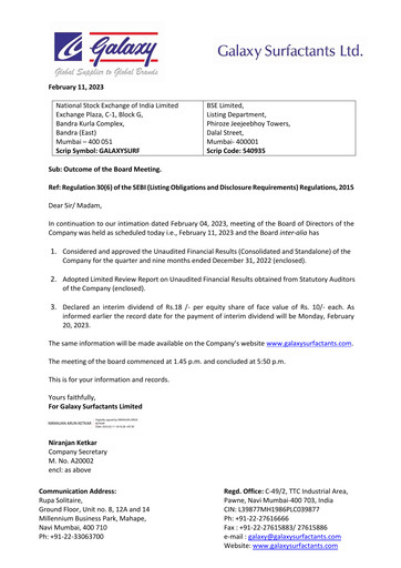 Thumbnail Galaxy Surfactants
 Quarterly Report 2022-q3