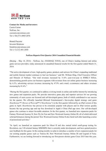 Thumbnail NetEase Financial Statement 2014-q1