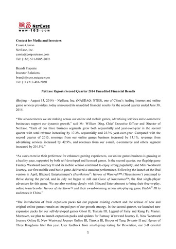 Thumbnail NetEase Financial Statement 2014-q2