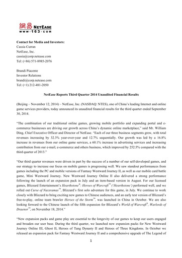 Thumbnail NetEase Financial Statement 2014-q3