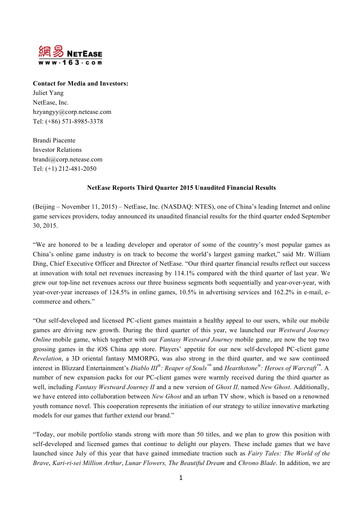 Thumbnail NetEase Financial Statement 2015-q3