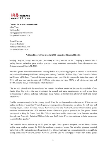 Thumbnail NetEase Financial Statement 2016-q1