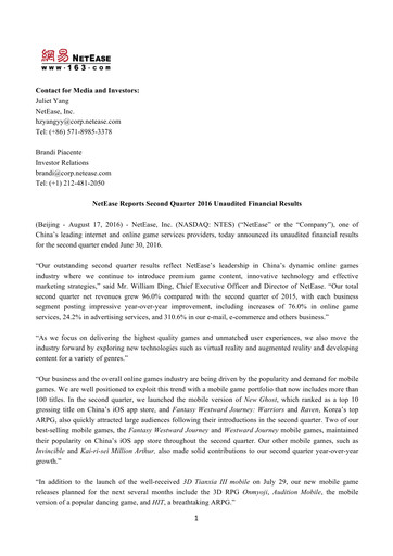 Thumbnail NetEase Financial Statement 2016-q2