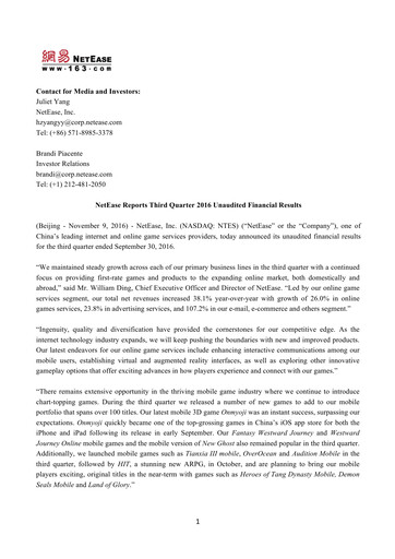 Thumbnail NetEase Financial Statement 2016-q3