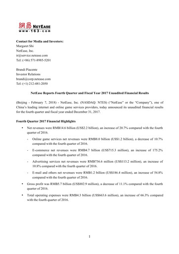 Thumbnail NetEase Financial Statement 2017