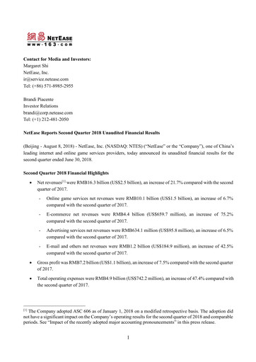 Thumbnail NetEase Financial Statement 2018-q2