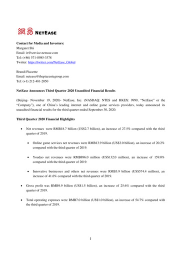 Thumbnail NetEase Financial Statement 2020-q3