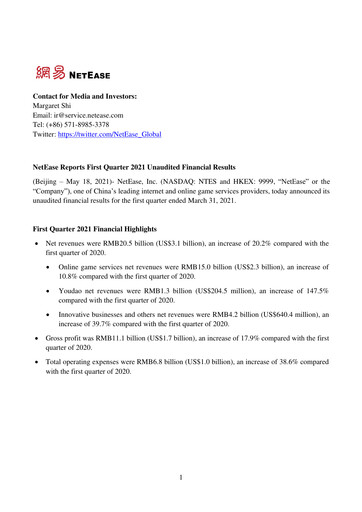 Thumbnail NetEase Financial Statement 2021-q1