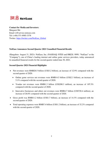 Thumbnail NetEase Financial Statement 2021-q2