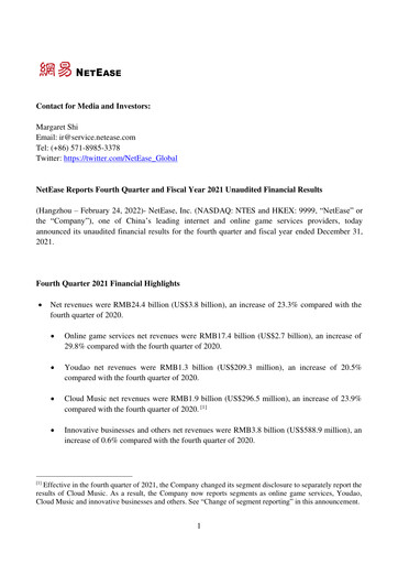 Thumbnail NetEase Financial Statement 2021