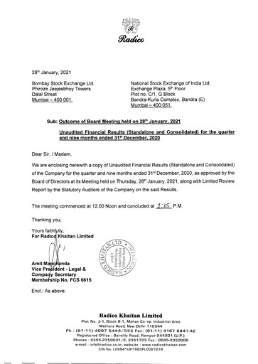 Thumbnail Radico Khaitan
 Quarterly Report 2021-q3