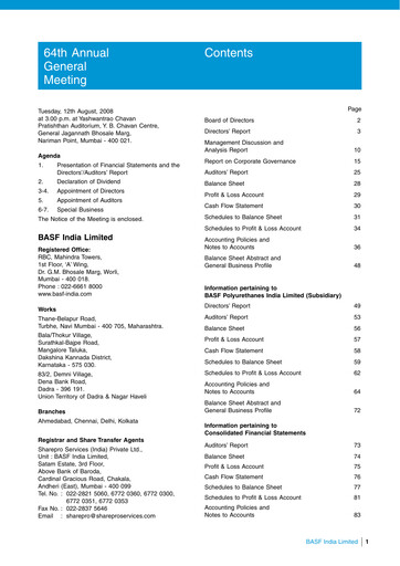 Thumbnail BASF India Annual Report 2007-2008