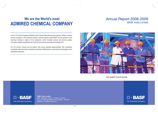 Thumbnail BASF India Annual Report 2008-2009