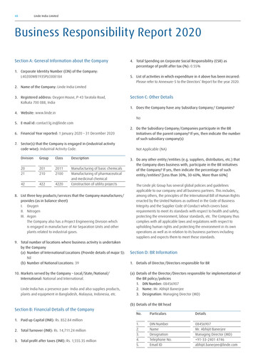 Thumbnail Linde India ESG Report 2020