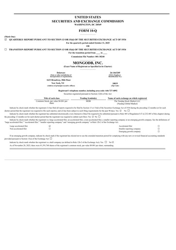 Miniature MongoDB Rapport trimestriel 2026-q3