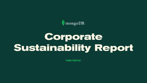 Miniature MongoDB Rapport de durabilité 2021