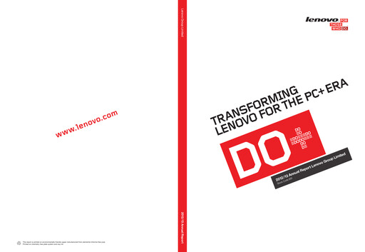 Thumbnail Lenovo Annual Report 2012-2013