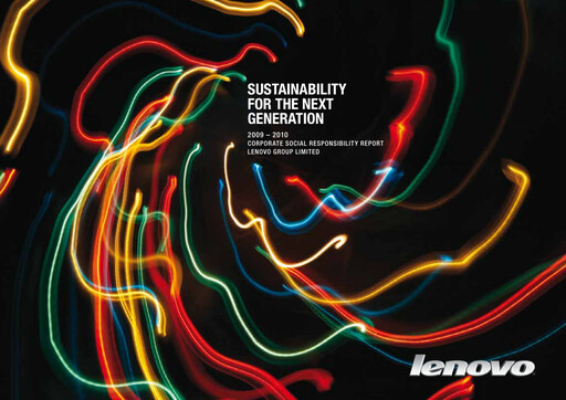 Thumbnail Lenovo Sustainability Report 2009-2010