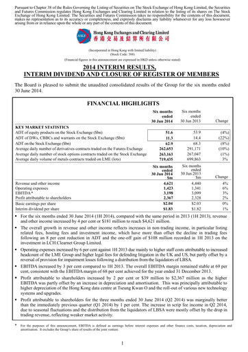 Miniature Hong Kong Exchanges & Clearing Rapport financier 2014-h1