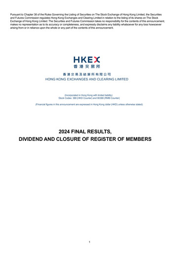 Thumbnail Hong Kong Exchanges & Clearing Financial Report 2024