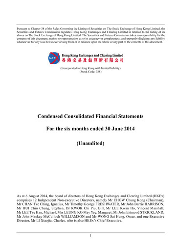 Thumbnail Hong Kong Exchanges & Clearing Financial Statement 2014-h1