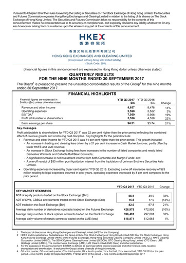 Thumbnail Hong Kong Exchanges & Clearing Financial Statement 2017-9m