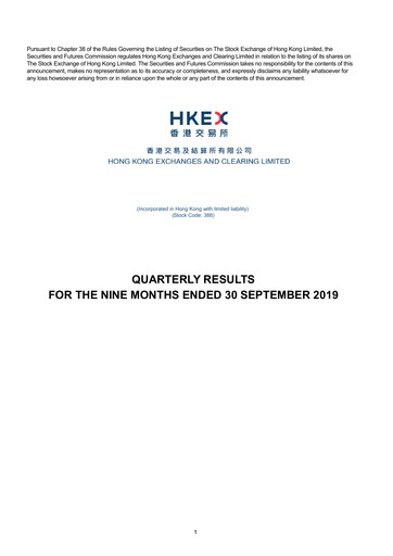 Thumbnail Hong Kong Exchanges & Clearing Financial Statement 2019-9m