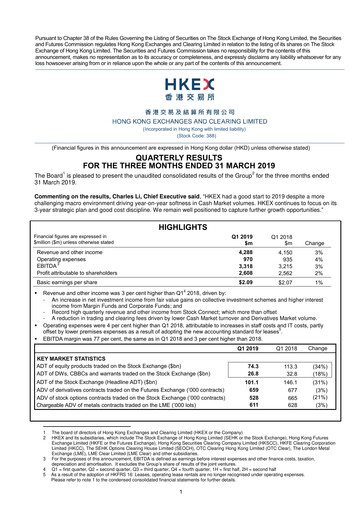 Thumbnail Hong Kong Exchanges & Clearing Financial Statement 2019-q1