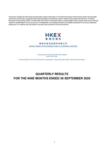 Thumbnail Hong Kong Exchanges & Clearing Financial Statement 2020-9m