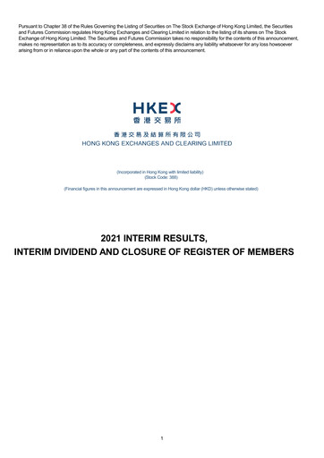 Thumbnail Hong Kong Exchanges & Clearing Financial Statement 2021-h1