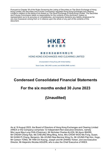 Thumbnail Hong Kong Exchanges & Clearing Financial Statement 2023-h1