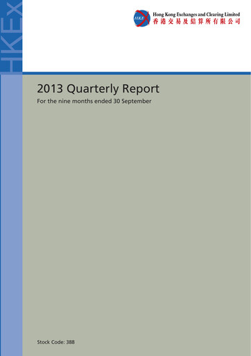 Thumbnail Hong Kong Exchanges & Clearing Quarterly Report 2013-q3